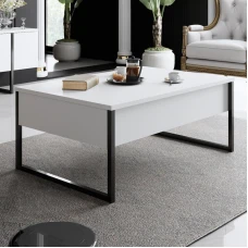 Клуб маса Luxe - White, Black
