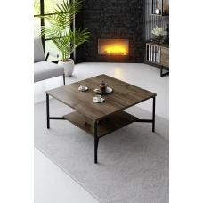 Клуб маса Black Line - Walnut, Black